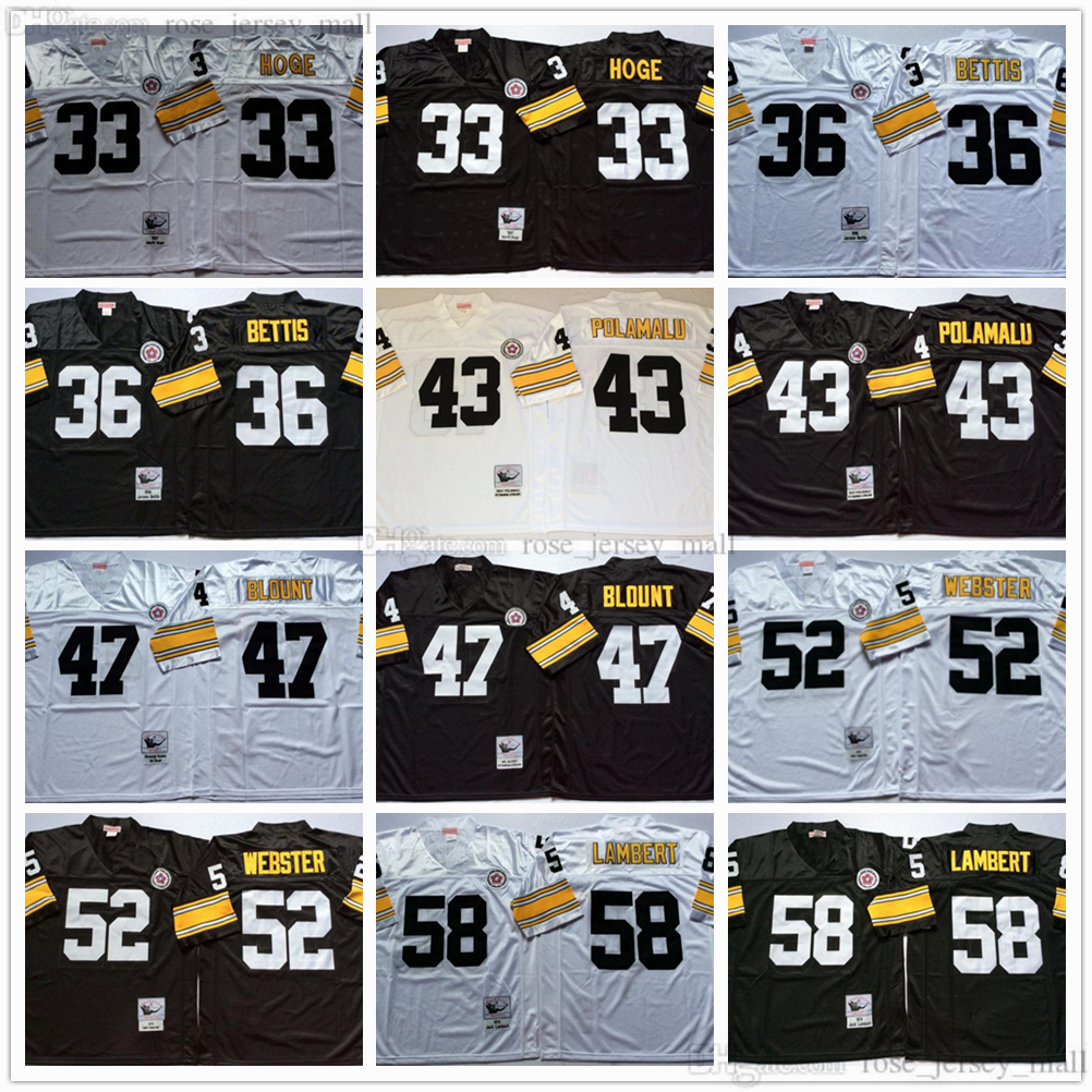 NCAA 75th Vintage Football 36 Jerome Bettis Jerseys Stitched 43 Troy Polamalu 58 Jack Lambert 33 Merril Hoge 47 Mel Blount 52 Mike Webster Jersey Mitchell & Ness Black, Same as picture
NCAA 75th Vintage Football 36 Jerome Bettis Jerseys Stitched 43 Troy Polamalu 58 Jack Lambert 33 Merril Hoge 47 Mel Blount 52 Mike Webster Jersey Mitchell & Ness Black, Same as picture