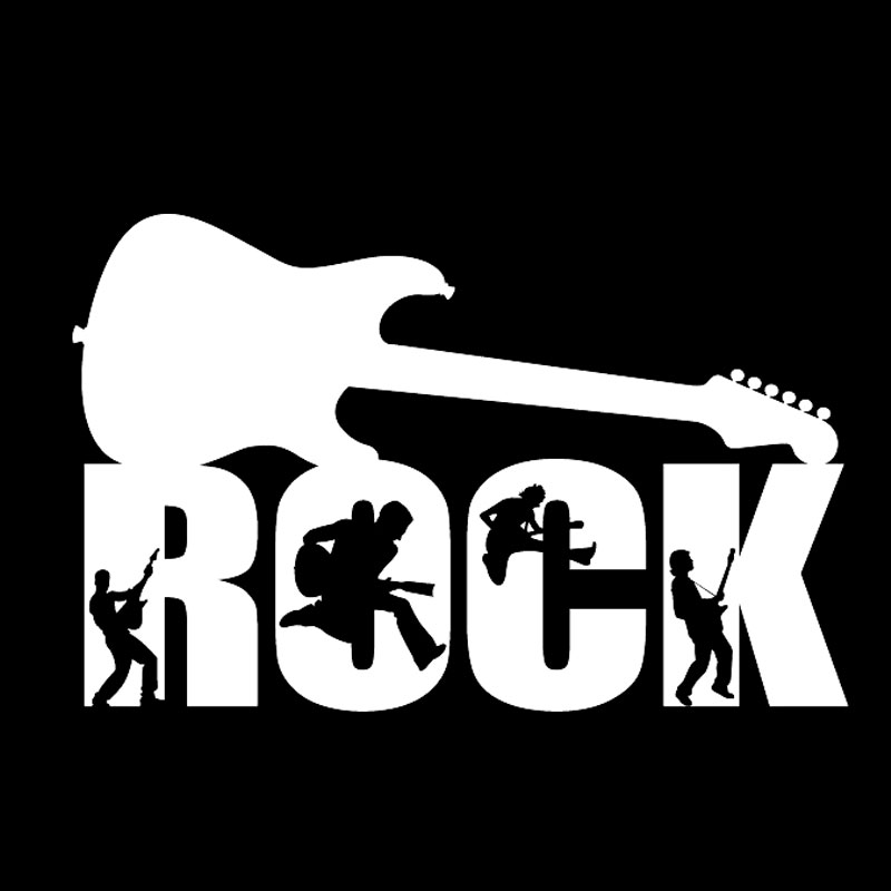 Guitar Rock Car Sticker Cool Vinyl Decoration Window Door Accessories Wrap Funny Stylish Decal Tuning Auto Detailing Accessories