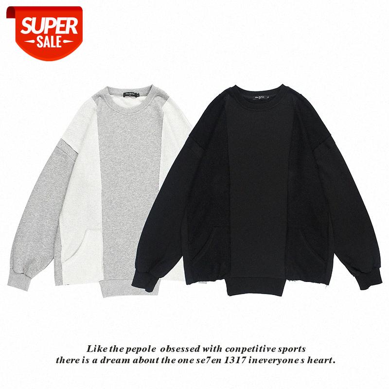 Casual solid color positive and negative patchwork collarless pullover long sleeve round neck men women couple sweater #Bc9f, Black
Casual solid color positive and negative patchwork collarless pullover long sleeve round neck men women couple sweater #Bc9f, Black