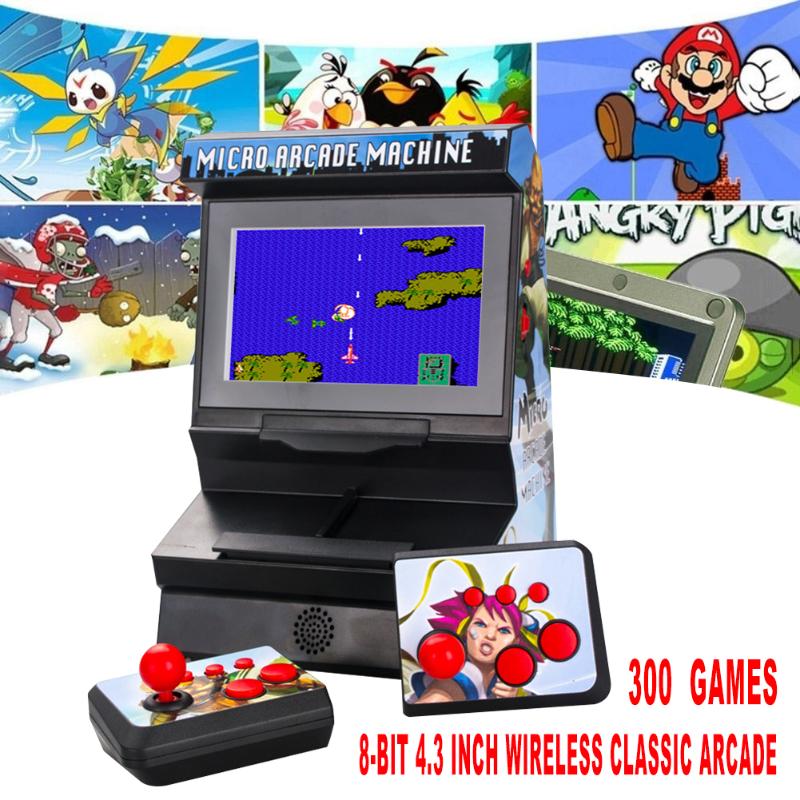 Portable Game Players For FC Mini-arcade Handheld Machine 8-bit Wireless Large Screen Neutral Handset With 4.3in LCD Gaming Cabinet