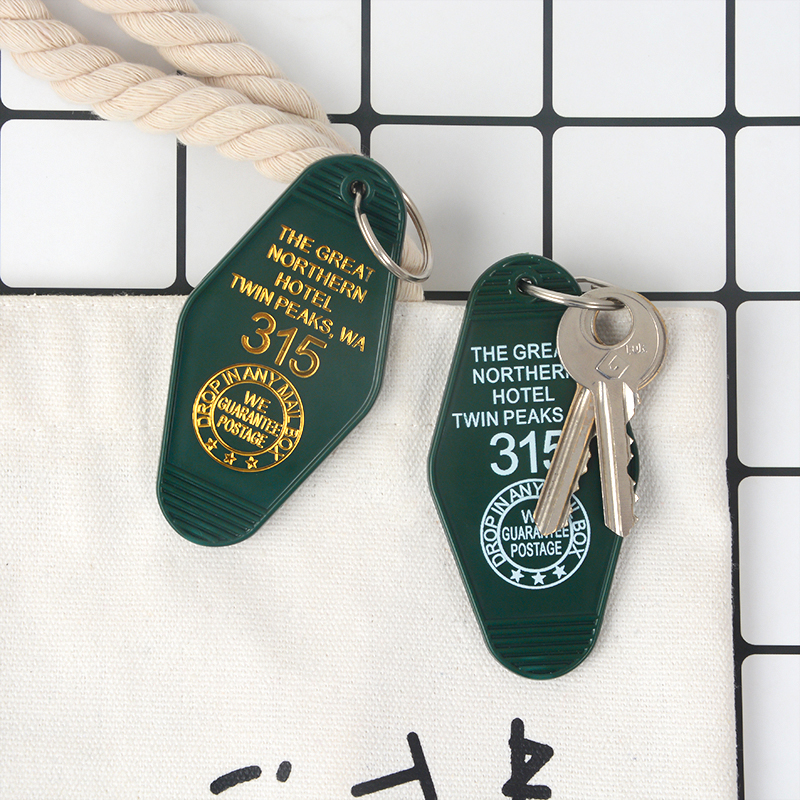 Twin Peaks Keychain Keytag Key Chain Keyring The Great Northern Hotel Jewelry Gifts for Twin Peaks Fans