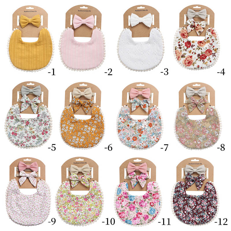 Baby Bibs Feeding Burping Cloths Girls Accessory Cotton Flower Bows Bowknot Headbands 2Pcs/Sets Princess Wear B5515
Baby Bibs Feeding Burping Cloths Girls Accessory Cotton Flower Bows Bowknot Headbands 2Pcs/Sets Princess Wear B5515