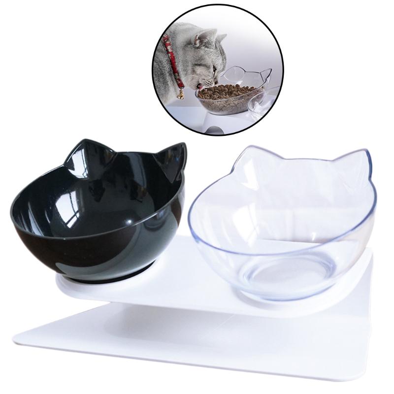 Cat Bowls & Feeders Plastic Food Double Bowl Kitten Transparent Material Non-Slip With Protection Cervical Supplies
Cat Bowls & Feeders Plastic Food Double Bowl Kitten Transparent Material Non-Slip With Protection Cervical Supplies