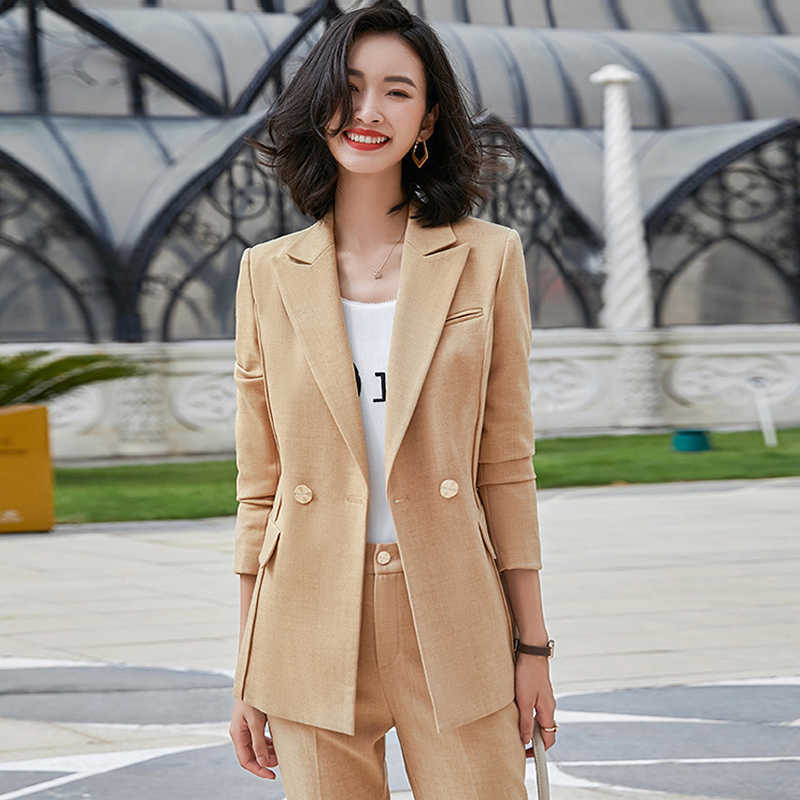 Plus size women' temperament business office pants suit Autumn and winter double-breasted female jacket el overalls 210527, Pink pants
Plus size women' temperament business office pants suit Autumn and winter double-breasted female jacket el overalls 210527, Pink pants