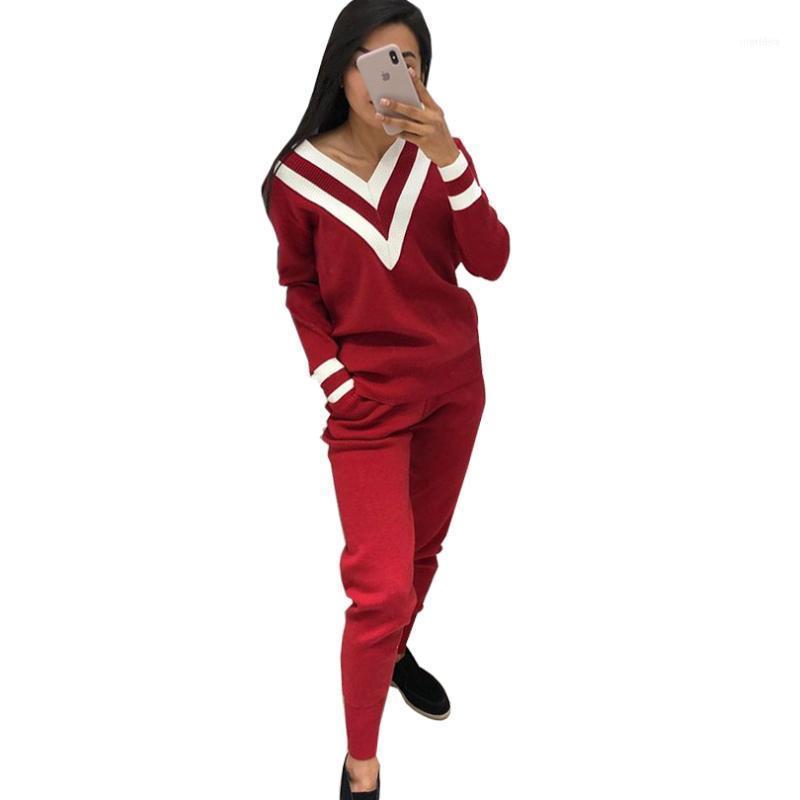 Women's Tracksuits TAOVK Autumn And Winter Knitting Suit Stripe Matching V-neck Knit Suit1, Khaki
Women's Tracksuits TAOVK Autumn And Winter Knitting Suit Stripe Matching V-neck Knit Suit1, Khaki