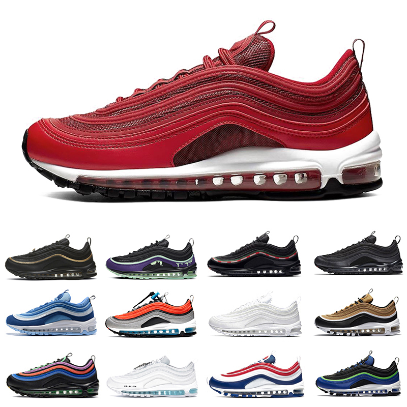 University Red 97 OG mens running shoes triple White Bred undftd UNDEFEATED Halloween Black Bullet Metalic Gold ACG Men women sports trainers Sneakers
University Red 97 OG mens running shoes triple White Bred undftd UNDEFEATED Halloween Black Bullet Metalic Gold ACG Men women sports trainers Sneakers