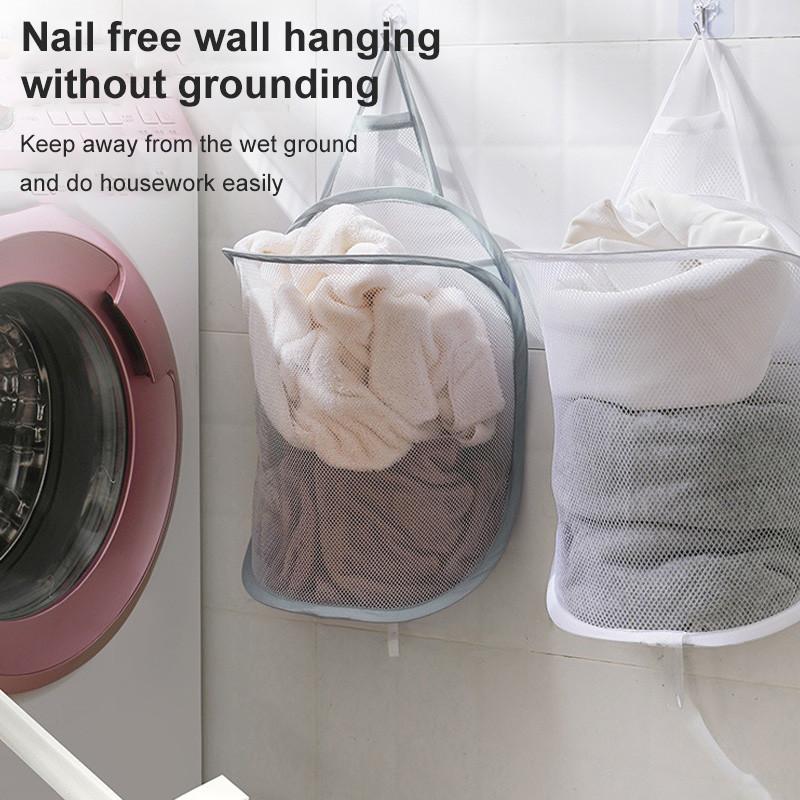 Folding Net Dirty Clothes Basket Household Laundry No Punching Toilet Self Adhesive Storage Home Tools Bags
Folding Net Dirty Clothes Basket Household Laundry No Punching Toilet Self Adhesive Storage Home Tools Bags