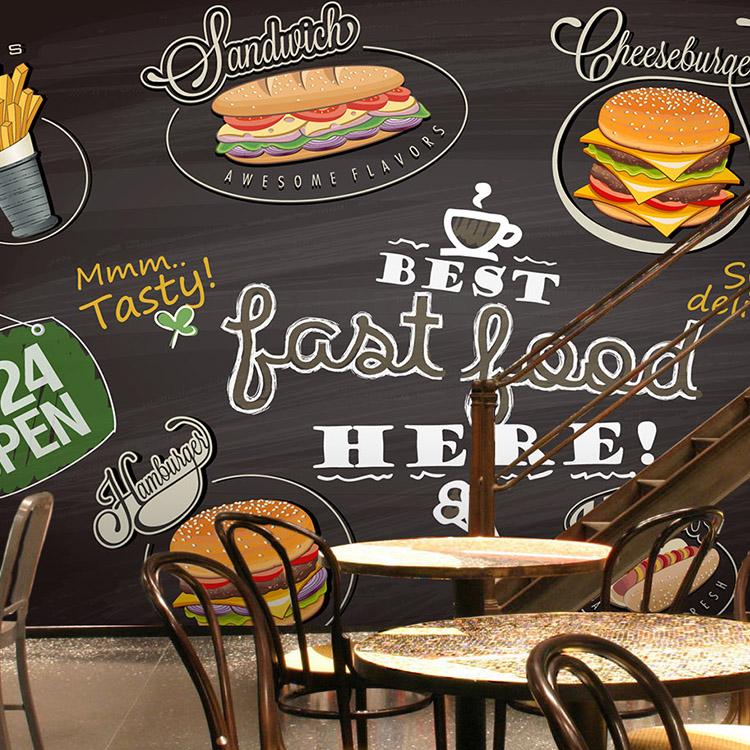 Wallpapers Custom 3D Po Wallpaper Bread Hamburger Mural Kitchen Snack Bar Background Wall Coffee House Restaurant, Black
Wallpapers Custom 3D Po Wallpaper Bread Hamburger Mural Kitchen Snack Bar Background Wall Coffee House Restaurant, Black