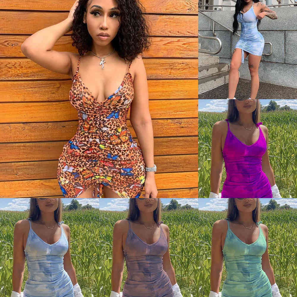 2021 Summer Women's New Sexy Print V-neck Suspender Sleeveless Top Short Backless Drawstring Dress Fashion Mini Skirt Dresses Five Colors, Black;gray
2021 Summer Women's New Sexy Print V-neck Suspender Sleeveless Top Short Backless Drawstring Dress Fashion Mini Skirt Dresses Five Colors, Black;gray