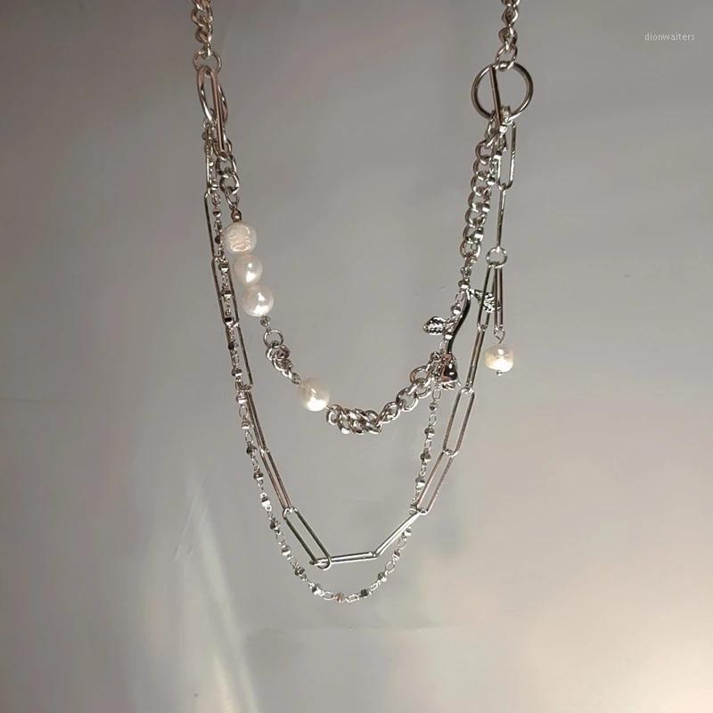 Punk Hip Hop French Multilayer Metal Chain Necklace Pearl Clavicle Silver Color Rose Pendant For Women Chains
Punk Hip Hop French Multilayer Metal Chain Necklace Pearl Clavicle Silver Color Rose Pendant For Women Chains