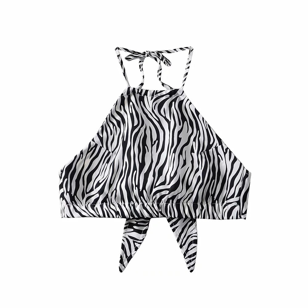 Vintage Sexy Zebra Pattern Halter Tops Women Fashion Behind Strap Short Tops Elegant Ladies Underwear Crop Camisole 210520, Multi
Vintage Sexy Zebra Pattern Halter Tops Women Fashion Behind Strap Short Tops Elegant Ladies Underwear Crop Camisole 210520, Multi