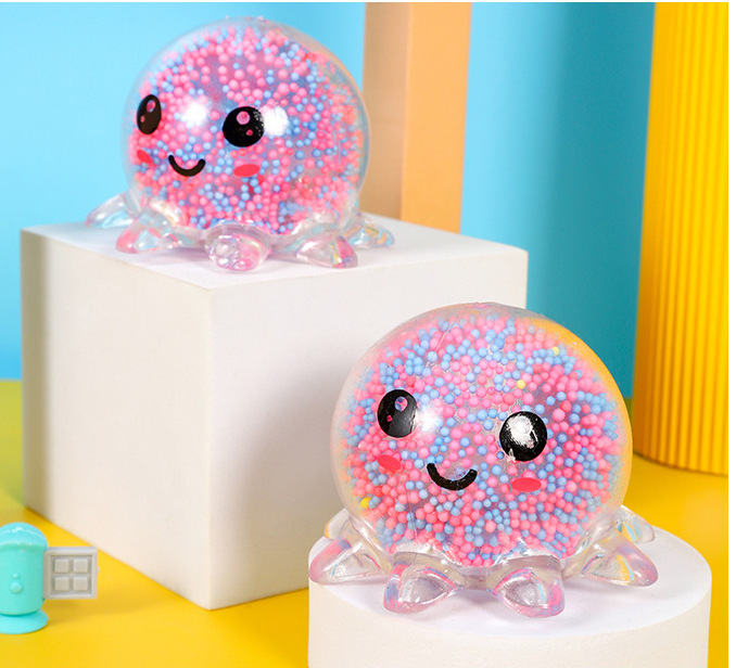 Fidget Toys Squishy New luminous octopus with lamp squid to vent the octopus without liquid decompression foam air balloon children