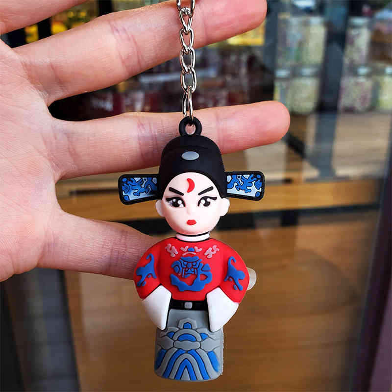 Key Rings Creative Chinese Style Opera Doll Chain Peking Jingjiao Car Ring Pendant