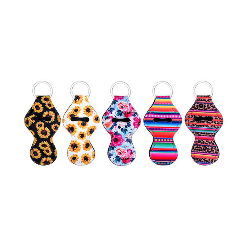 Neoprene Chapstick Holder Keychain Party Favor Portable Lipstick Pouch