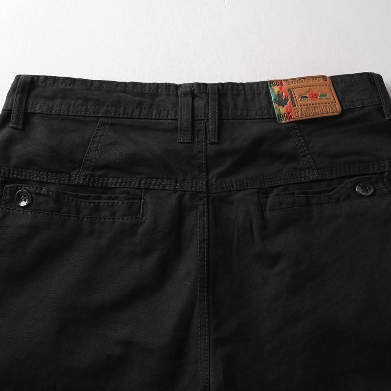 Men's Shorts Cotton Mans Short Trousers Bottoms 36 38 Size Without Belt Casual Straight Loose Mens Cargo Fashion 2021 Summer Cl