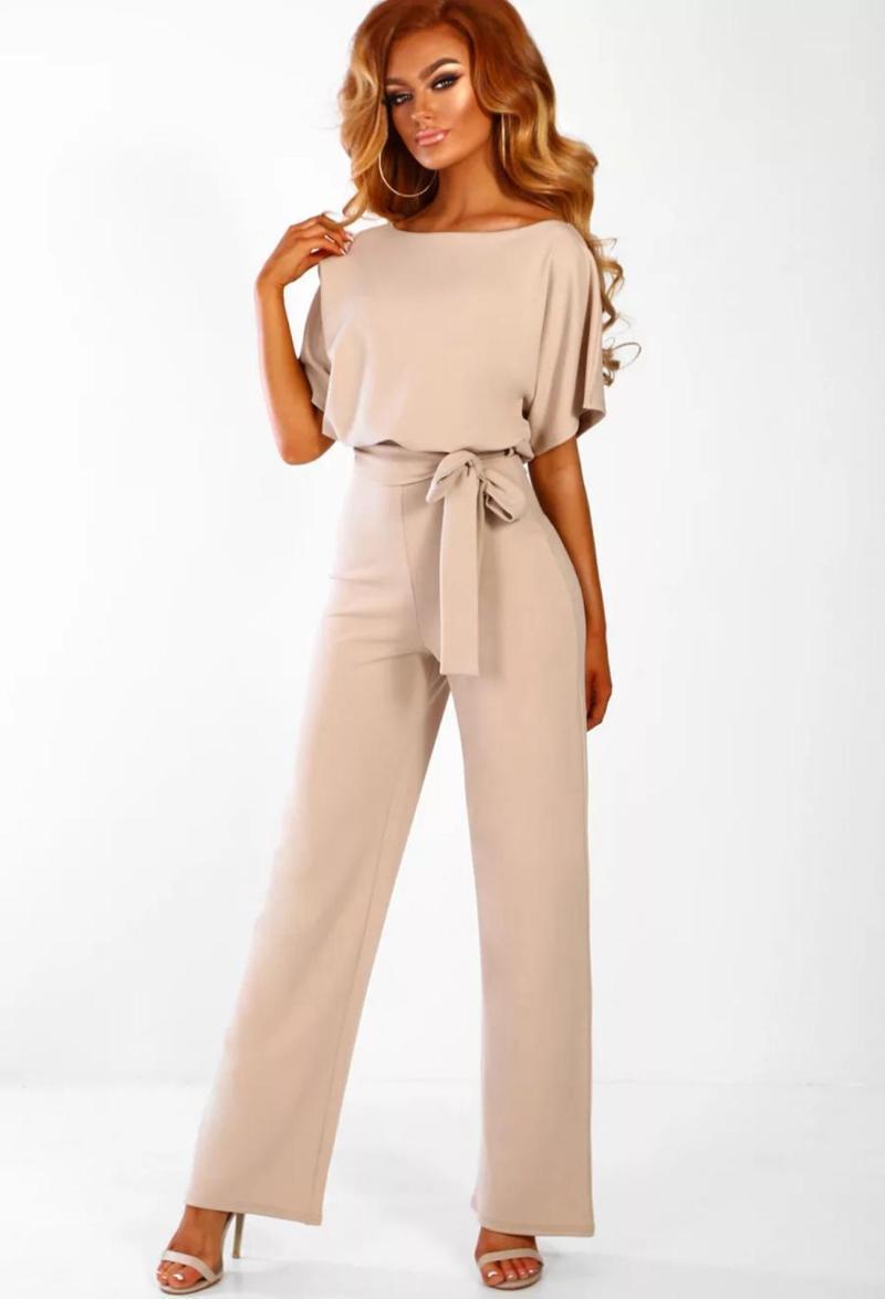 Women's Jumpsuits & Rompers AHVIT Fashion Solid Color Sashes Casual Women Short Sleeve Round Collar Elegant Party Romper XZ-LT065, Red
Women's Jumpsuits & Rompers AHVIT Fashion Solid Color Sashes Casual Women Short Sleeve Round Collar Elegant Party Romper XZ-LT065, Red