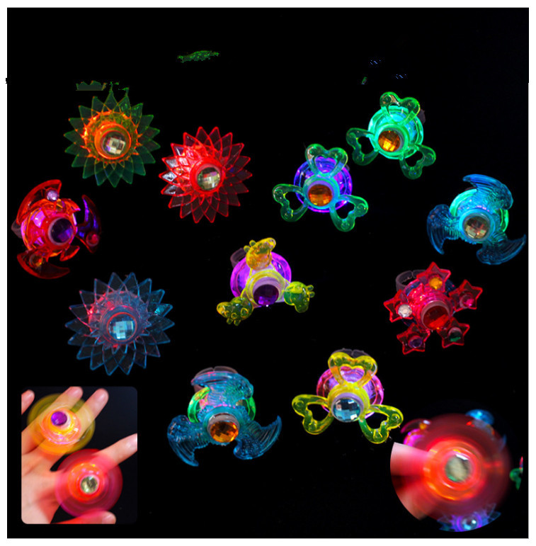 LED Light Up Spinners Ring toys Fidget Spinner Flashing Finger Spinning Colorful Decompression Fingers Tops Toys
LED Light Up Spinners Ring toys Fidget Spinner Flashing Finger Spinning Colorful Decompression Fingers Tops Toys