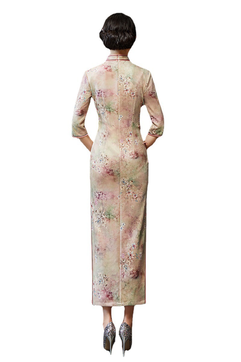 Ethnic Clothing Size Plus Qipao Slim Party Dresses Vestido Women's Oriental Style Chinese Style
