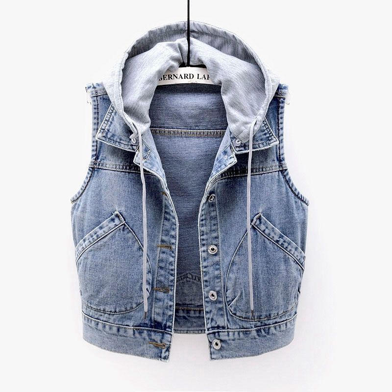 Women's Denim Hoodies & Sweatshirts Casual Sleeveless Jeans Coat Slim Back Embroidery Waistcoat with Hats Daily Short Jean Jacket, Dark blue
Women's Denim Hoodies & Sweatshirts Casual Sleeveless Jeans Coat Slim Back Embroidery Waistcoat with Hats Daily Short Jean Jacket, Dark blue