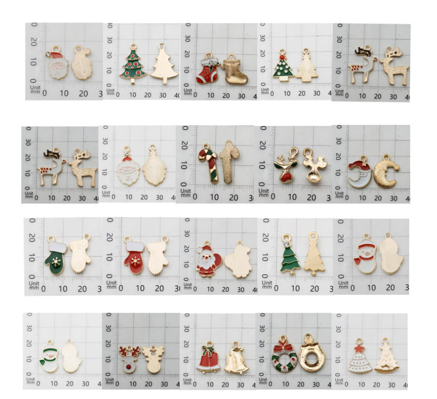 The latest model 1 pack = 30 pcs, g alloy pendant, Christmas tree alarm, hair accessory, bracelet, diy jew Free shipping