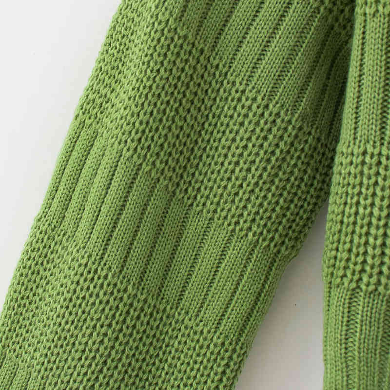 Casual Woman Green Off Shoulder Short Sweater Fashion Ladie Autumn Soft Long Sleeve Tops Female Chic Knitted Sweaters 210515