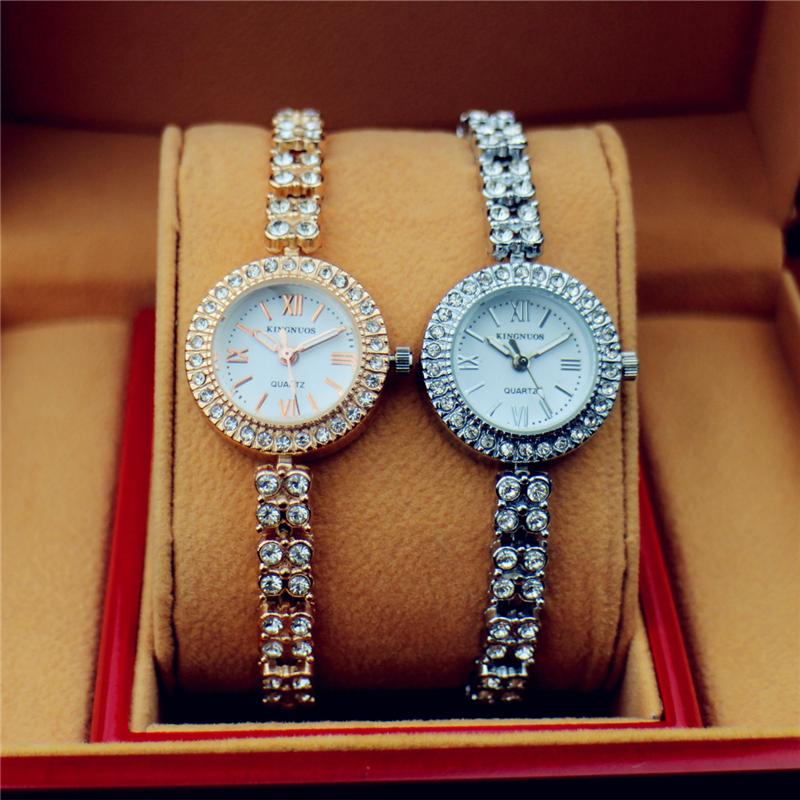 Wristwatches Fashion Sivler Bracelet Ladies Watch Crystal Diamond Watchband Wrist Watches KINNUOS Luxury Rome Date Quartz Clock Female Hours, Gold
Wristwatches Fashion Sivler Bracelet Ladies Watch Crystal Diamond Watchband Wrist Watches KINNUOS Luxury Rome Date Quartz Clock Female Hours, Gold