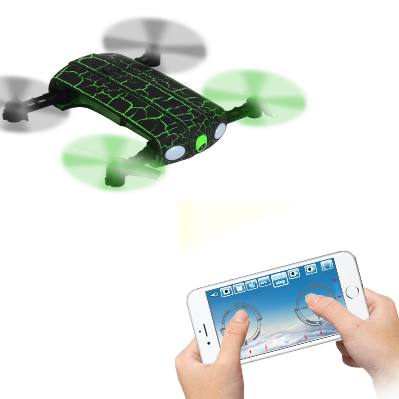 2.4G 4CH 6Axis Altitude Hold Mode Wifi FPV RC Drone Foldable Drone 3d flip one key return pocket Selfie Foldable drone gift toy, Green
2.4G 4CH 6Axis Altitude Hold Mode Wifi FPV RC Drone Foldable Drone 3d flip one key return pocket Selfie Foldable drone gift toy, Green