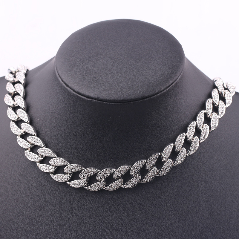 Mens Out Chain Hip Hop Jewelry Necklace Bracelets Gold Silver Miami Cuban Link Chains Necklaces High Quality Fashion Trend Gift Anniversary Party