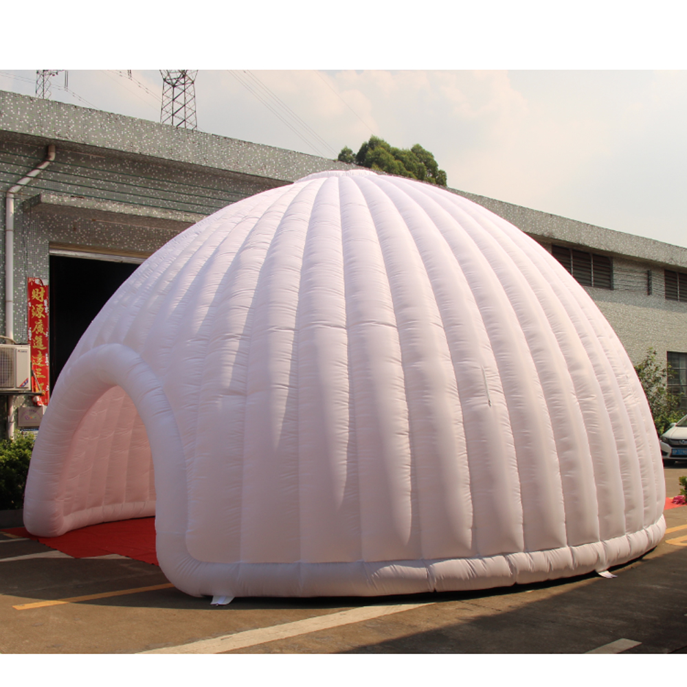 Customized white air inflatable dome tent with led lighting circus giant wedding marquee igloo party pavilion for events