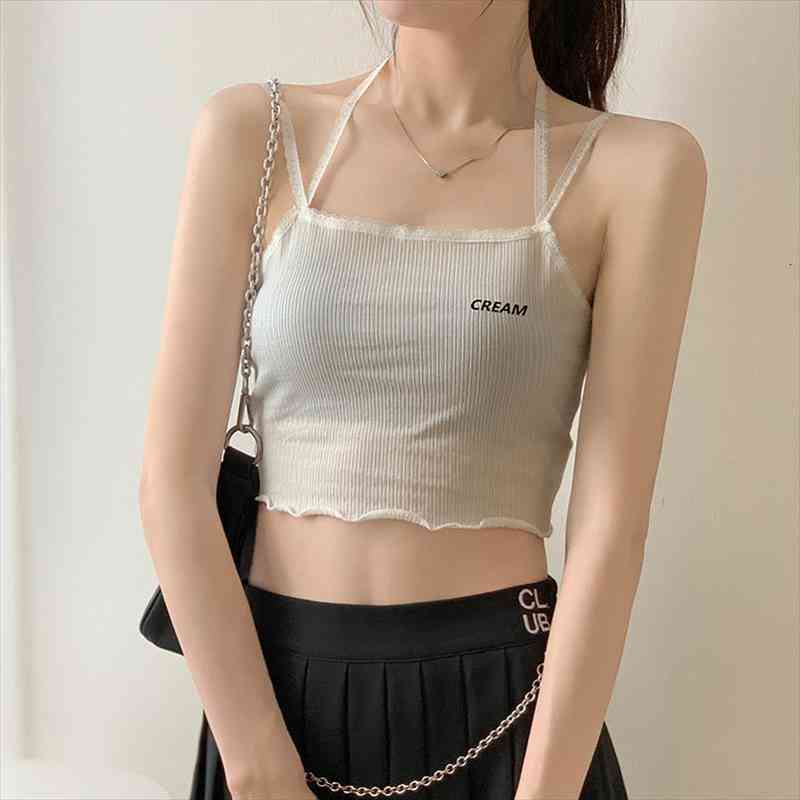 4 colors korean ins women tanks style camisole summer sleeveless lace crop womens x1466, White
4 colors korean ins women tanks style camisole summer sleeveless lace crop womens x1466, White