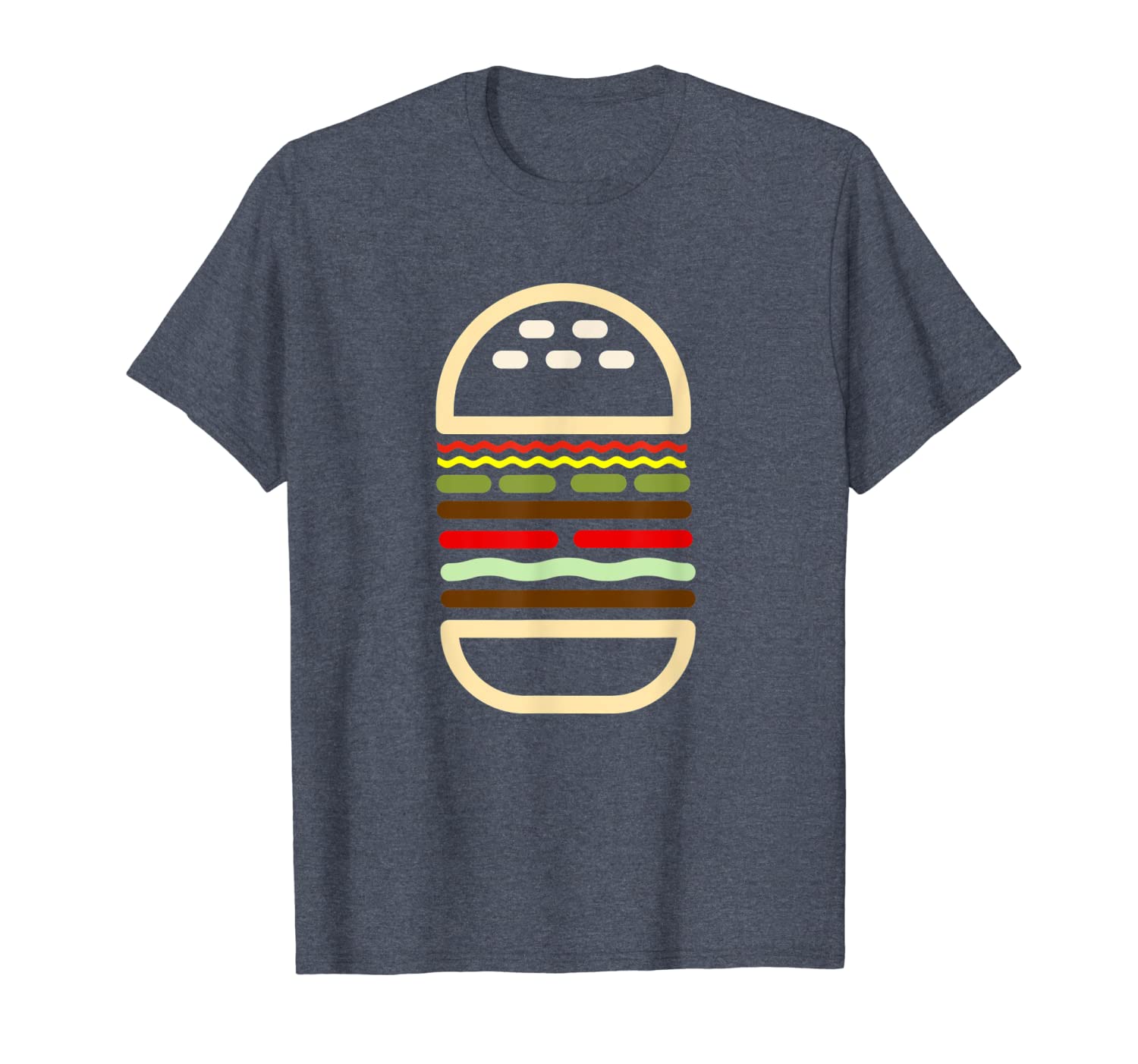 burger graphic t-shirt - hamburger art fast food tshirt, White;black