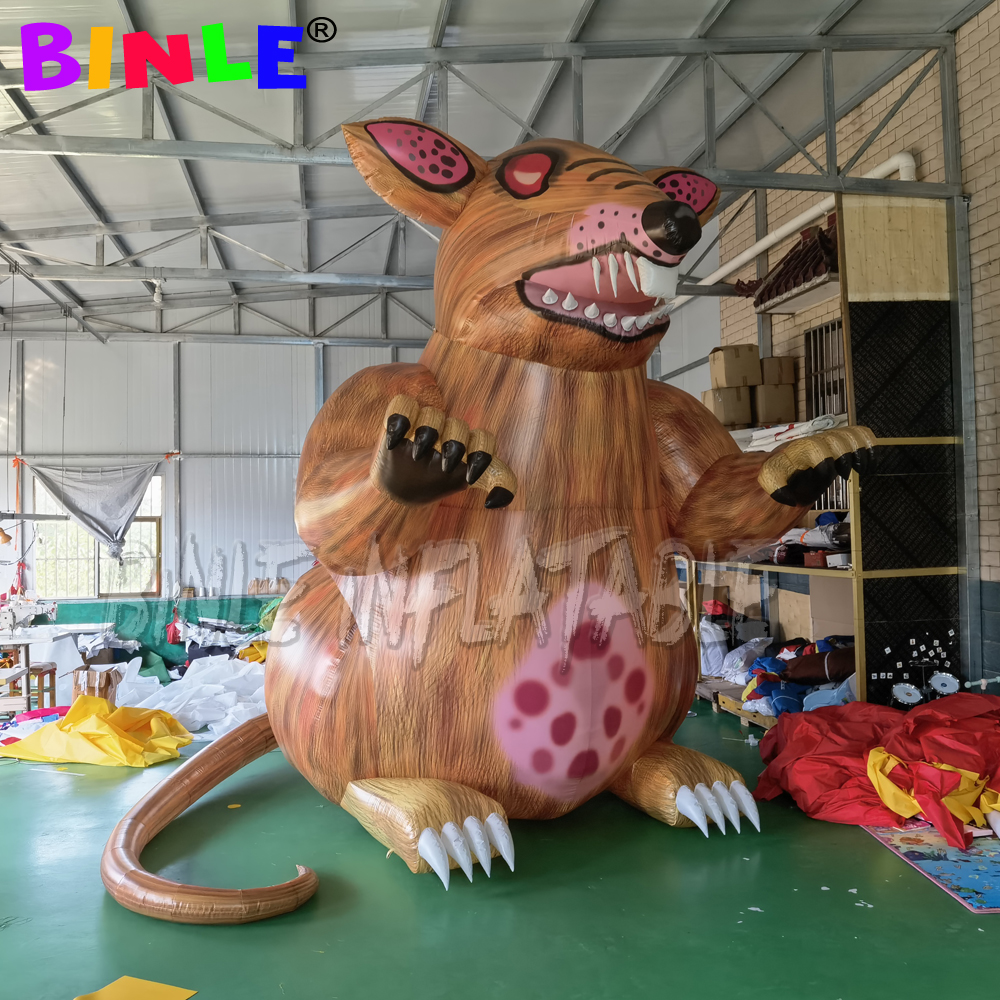 Custom yellow advertising inflatable mouse/rat model balloon