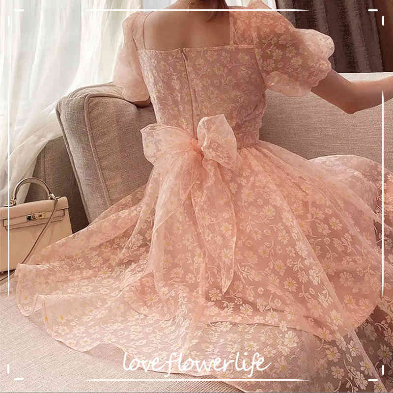 Elegant Vintate Floral Dress Women Short Sleeve Midi Dress Female Party Beach Dress Korea Office Lady Sumemr Chic 210521, Mini dress
Elegant Vintate Floral Dress Women Short Sleeve Midi Dress Female Party Beach Dress Korea Office Lady Sumemr Chic 210521, Mini dress