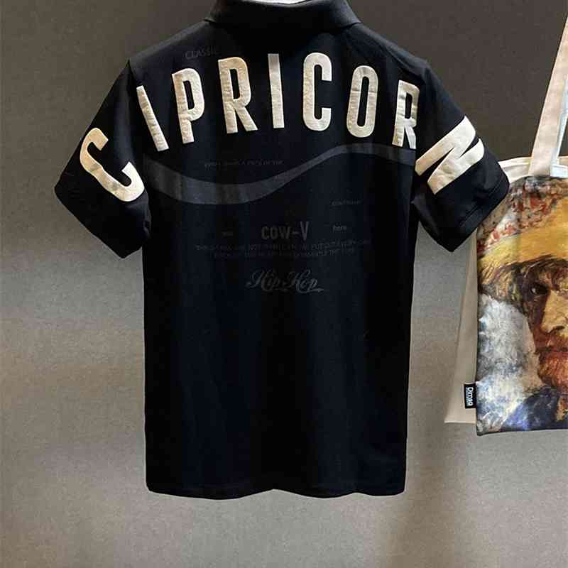 Net red printing embroidery youth brand short polo shirt men's summer thin bottomed Top Men's fashion half sleeve men, Black
Net red printing embroidery youth brand short polo shirt men's summer thin bottomed Top Men's fashion half sleeve men, Black