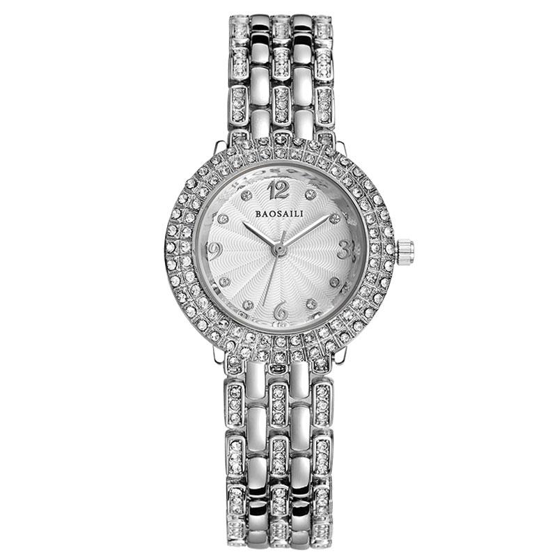 Wristwatches Luxury Silver Watch Women Lady Crystal Bracelet Diamond Dial Stainless Steel Wrist Quartz Clock Montre Femme, Gold
Wristwatches Luxury Silver Watch Women Lady Crystal Bracelet Diamond Dial Stainless Steel Wrist Quartz Clock Montre Femme, Gold