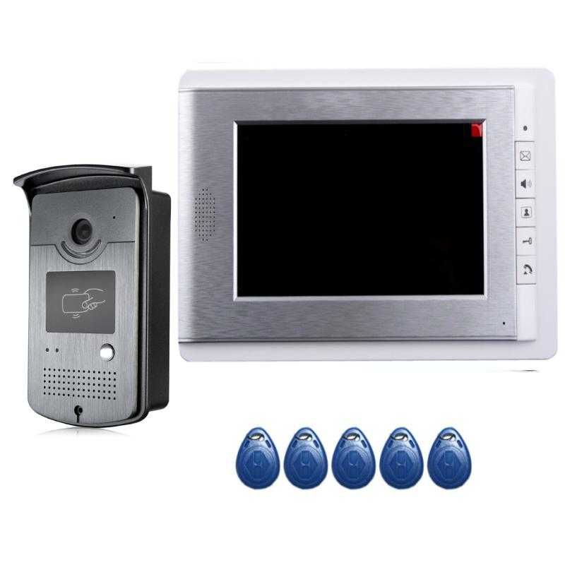 Video Door Phones 7 Inch Wired Phone Doorbell Home Security Intercom System Buildin RFID Reader Camera
Video Door Phones 7 Inch Wired Phone Doorbell Home Security Intercom System Buildin RFID Reader Camera
