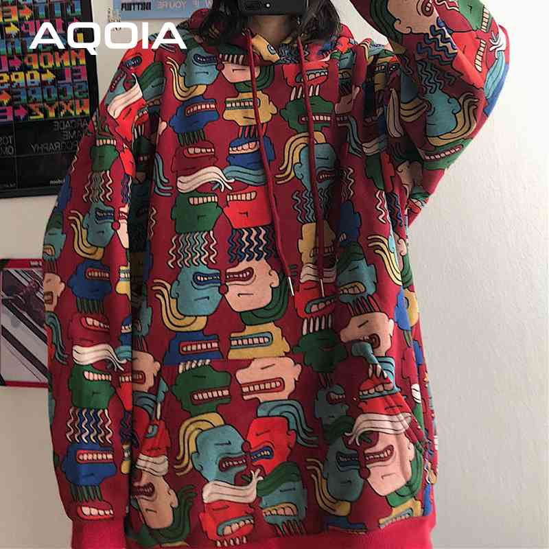 Winter Harajuku Women Hoodies Pullovers Oversized Print Sweatshirt Hood Hooded Women's tops Loose Streetwear Female clothes 210521, Sku
Winter Harajuku Women Hoodies Pullovers Oversized Print Sweatshirt Hood Hooded Women's tops Loose Streetwear Female clothes 210521, Sku