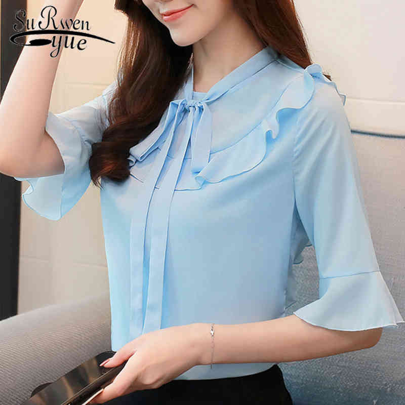 summer fashion bow sweet lady style office women tops flare sleeve blouses chiffon shirts clothing 0265 40 210521, White
summer fashion bow sweet lady style office women tops flare sleeve blouses chiffon shirts clothing 0265 40 210521, White