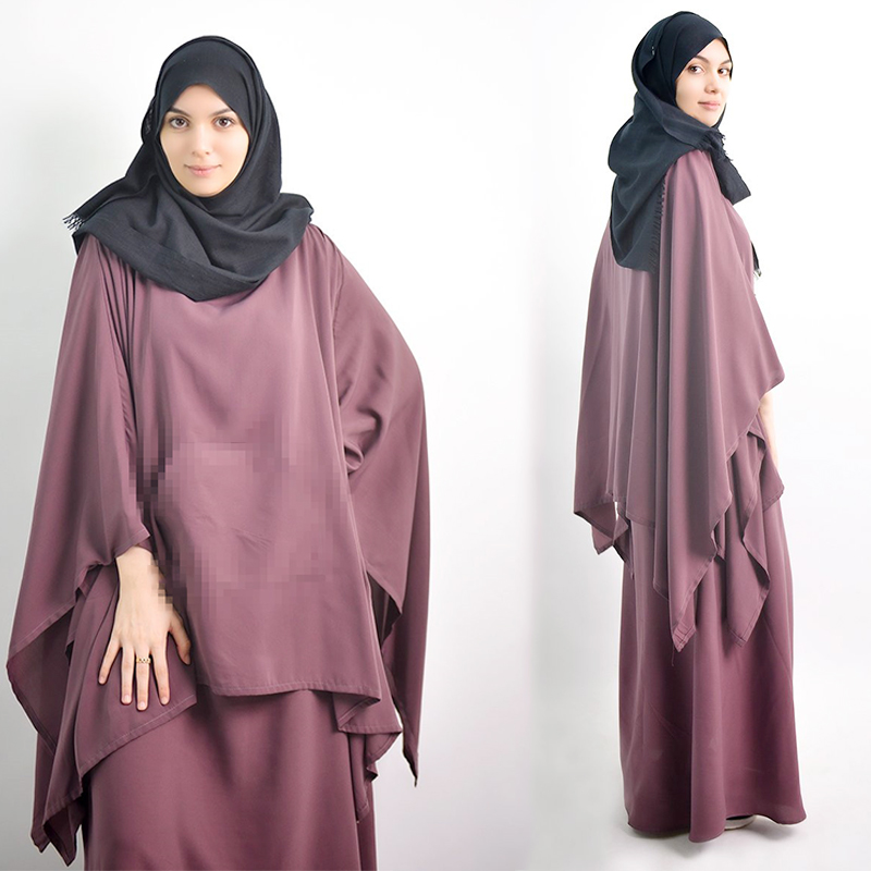 Eid Muslim Paryer Dress 2 Piece Set Long Khimar Jilbab Muslim Women Prayer Garment Set Abaya Arab Islamic Burqa Ramadan Musulman 
Eid Muslim Paryer Dress 2 Piece Set Long Khimar Jilbab Muslim Women Prayer Garment Set Abaya Arab Islamic Burqa Ramadan Musulman