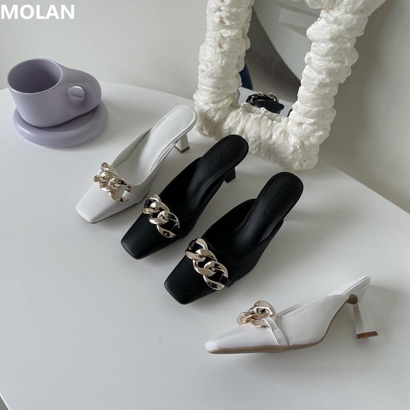 Brand Designer Fashion Luxury Chain Sexy High Heels Woman Pumps Black White Leather Socofy Ladies Shoes Loafers Footwear Dress 
Brand Designer Fashion Luxury Chain Sexy High Heels Woman Pumps Black White Leather Socofy Ladies Shoes Loafers Footwear Dress