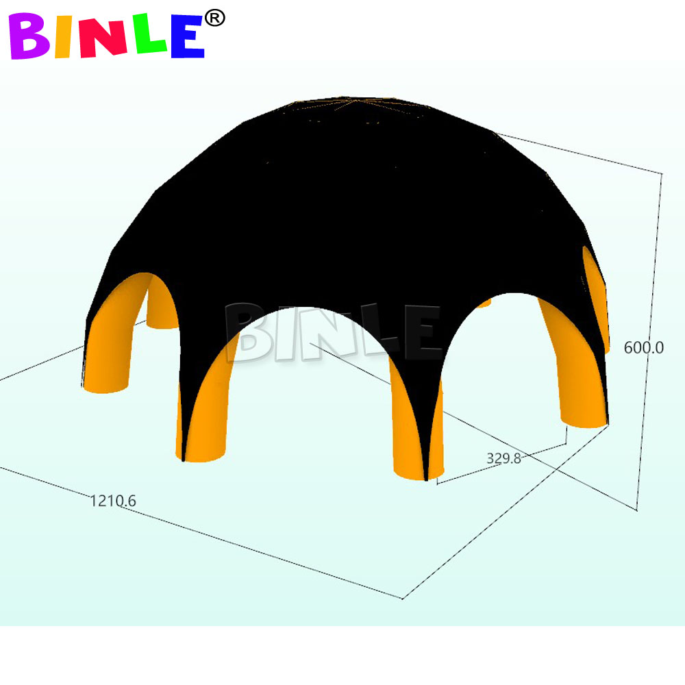Giant pavilion inflatable spider tent with full cover 1 zippered door 12m 40ft diameter event station gathering dome marquee with 8 legs for sale