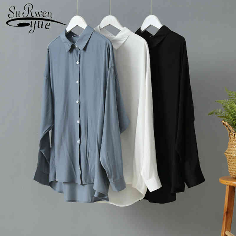 Vintage Femme Streetwear Clothing Women Spring Fashion Long Sleeves Satin Blouse Shirt Solid Elegant Tops 6655 50 210521, White
Vintage Femme Streetwear Clothing Women Spring Fashion Long Sleeves Satin Blouse Shirt Solid Elegant Tops 6655 50 210521, White