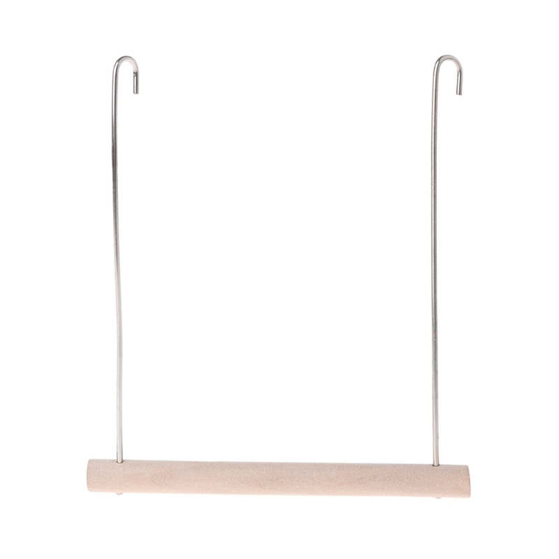 Natural Wood Birds Bars Parrots Swing Kooi Hanger Toys Holder 40JA