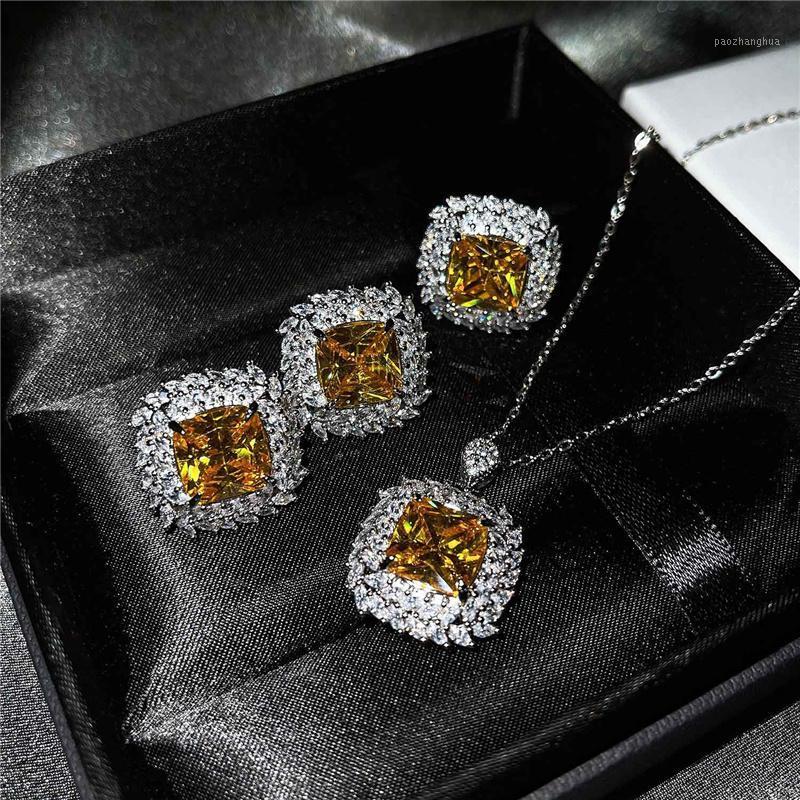 Earrings & Necklace Luxury Color Crystal Set For Women Jewelry Inlaid Stones Fashion Silver Plated Ring Bride Wedding Accessories
Earrings & Necklace Luxury Color Crystal Set For Women Jewelry Inlaid Stones Fashion Silver Plated Ring Bride Wedding Accessories