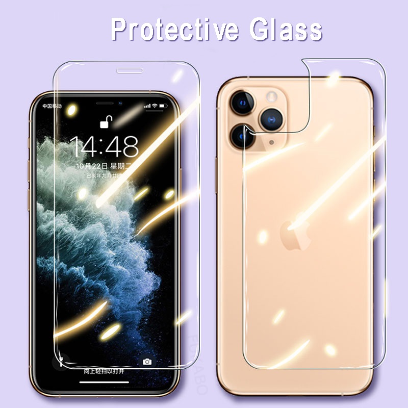 Screen Protector Front And Back Glass Full Cover Tempered Glass For iPhone 12 Pro XS X 7 8 Plus SE
Screen Protector Front And Back Glass Full Cover Tempered Glass For iPhone 12 Pro XS X 7 8 Plus SE