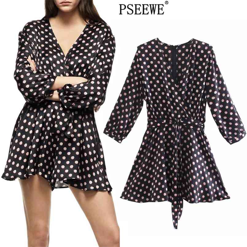 Black Pokla Dot Short Jumpsuit Women Summer Fashion Belt Long Sleeve Playsuit Female Vintage Elegant 210519
Black Pokla Dot Short Jumpsuit Women Summer Fashion Belt Long Sleeve Playsuit Female Vintage Elegant 210519