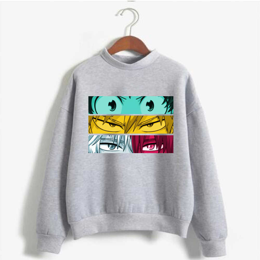 Sweat Oversize Harajuku Winter My Hero Academia Graphic Anime Hoodie Clothes Women Gothic Crewneck Sweatshirt Y0804