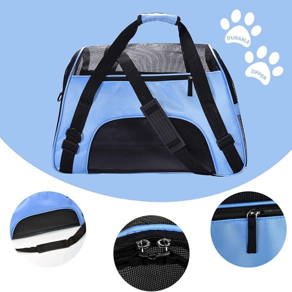 Portable Dog Cat Carrier Bag Breathable Mesh Pet Travel Shoulder Bags Kitten Small Puppy Chihuahua Outgoing Carrier Handbag 11lb