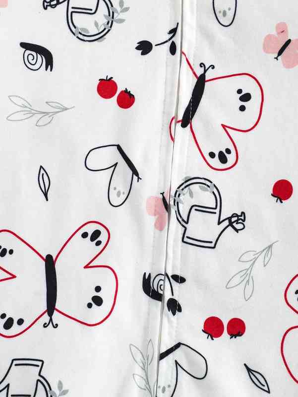 Baby 2pcs Striped And Cartoon Print Zipper Up Sleepsuit SHE