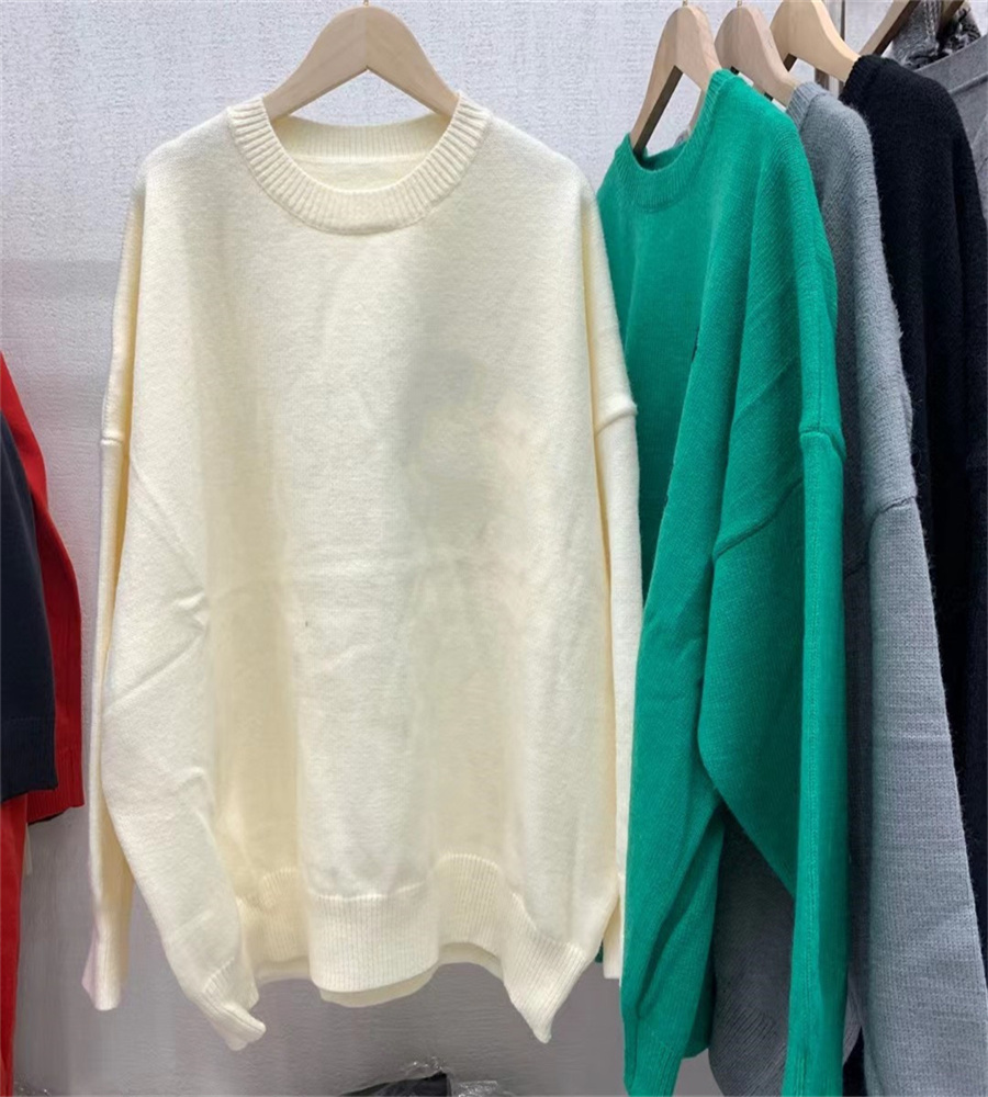Loose Sweater Woolen Knitted Long Thickened Pullovers Jacket Fall Lady Wool With Embroidery Logo Sleeved Knit Shirt Fashion Clothes Languid, Extra shipping cost
Loose Sweater Woolen Knitted Long Thickened Pullovers Jacket Fall Lady Wool With Embroidery Logo Sleeved Knit Shirt Fashion Clothes Languid, Extra shipping cost